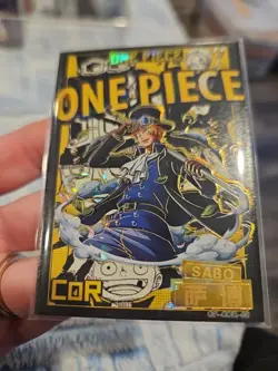 One Piece Treasure Chest Set Anime Card Sabo COR-08 Holo Foil Thick Card - Image 3