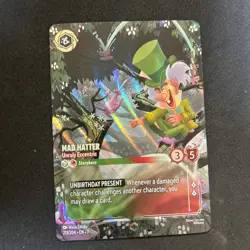 Disney Lorcana Mad Hatter-Unruly Eccentric Enchanted Foil Character 213/204-EN-7 - Image 1