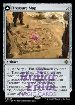 Treasure Map / Treasure Cove 2x FOIL Lost Caverns of Ixalan MTG Rare MINT blue - Image 1