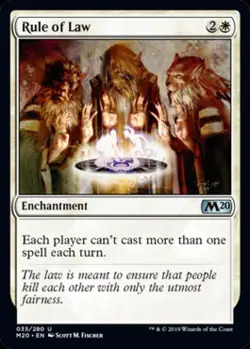 Rule of Law - Medium Play MTG Magic 2020 Core Set - Image 1