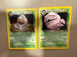 Rocket Holos Dark Arbok And Dark Weezing Lot Vintage Original Pokemon Cards Pl - Image 2