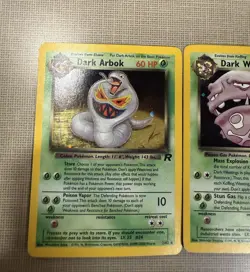 Rocket Holos Dark Arbok And Dark Weezing Lot Vintage Original Pokemon Cards Pl - Image 5
