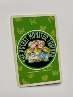 Vulpix Queen Of Clubs Pokemon Poker Venusaur Green Deck Playing Card 1996 - Image 2