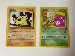 Mankey 61/82 Koffing 58/82 Team Rocket Pokemon Card WOTC Good x2 Cards - Image 1
