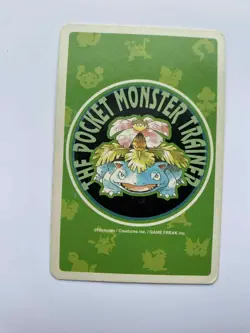 Jigglypuff 6 Of Clubs Pokemon Poker Venusaur Green Deck Playing Card 1996 - Image 2
