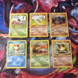 Jungle Vintage Pokemon Non Holo Unlimited Card Lot 6 Cards Old Sets Rare #21 - Image 1