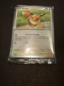Pokemon Eevee TCG Holo Stamped Holiday Calendar Card 133/165 - Image 1