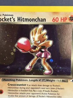 Rocket's Hitmonchan 11/132 Holo Rare Gym Heroes Pokemon Card - Image 2