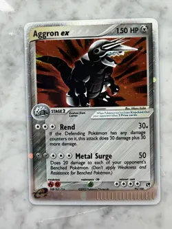 Pokemon TCG Aggron EX Sandstorm Holo Rare Card 95/100 MP - Image 1