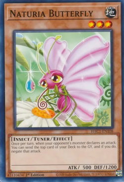 Naturia Butterfly HAC1-EN108 Yu-Gi-Oh! Card NM 1st Edition - Image 5