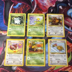Jungle Vintage Pokemon Non Holo Unlimited Card Lot 6 Cards Old Sets Rare #20 - Image 1
