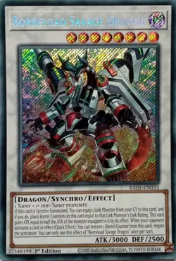 RA01-EN033 BORRELOAD SAVAGE DRAGON SECRET RARE 1ST EDITION YuGiOh CARD - Image 1
