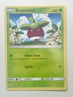 Pokemon TCG Bounsweet Card Sun & Moon 18/149 LP - Image 4