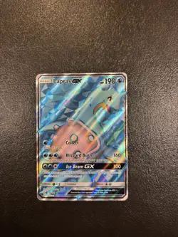 Pokemon Lapras GX Full Art Holo Ultra Rare Card 139/149 SM Base Set - Image 1