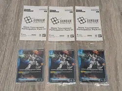 Gundam Card Game Store Tournament Participation Pack 01 X3 With Unicorn Gundam - Image 1