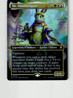 Ms. Bumbleflower (Borderless) 3 Commander: Bloomburrow MTG Foil LP - Image 1
