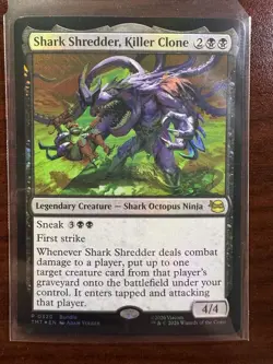 MTG Teenage Mutant Ninja Turtles Foil #0320 Shark Shredder, Killer Clone - PROMO - Image 1