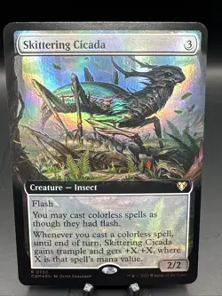 Skittering Cicada (Extended Art) Commander Masters Foil - Image 1