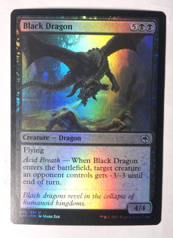 Black Dragon FOIL 090/281 Adventures in the Forgotten Realms MTG Magic NM - Image 1