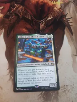 Mikey and Leo Chaos and Order - Teenage Mutant Ninja Turtles - MtG- NM - Image 1