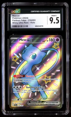CGC 9.5 Mew EX 216/091 Pokemon Paldean Fates 2024 English - Image 1