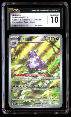 CGC 10 Nidoking 174/165 Pokemon Scarlet & Violet 151 2023 English - Image 1
