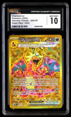 CGC 10 Charizard EX 228/197 Pokemon Obsidian Flames 2023 English - Image 1