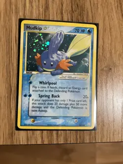 Pokemon Holo Mudkip Gold Star 107/109 Team Rocket Returns with minimal marks - Image 1