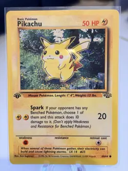 POKEMON JUNGLE PIKACHU 60/64 COMMON 1ST EDITION HP - Image 1