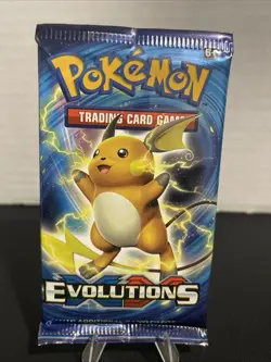 Pokemon TCG XY Evolutions Raichu Art Booster Pack First Pack LeftSide Boosterbox - Image 1