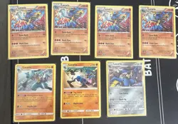 Pokemon TCG Nintendo Card Lot - Lucario, 7 Cards - Image 1
