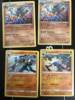 Pokemon TCG Nintendo Card Lot - Lucario, 7 Cards - Image 2