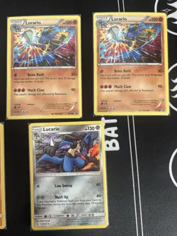 Pokemon TCG Nintendo Card Lot - Lucario, 7 Cards - Image 3