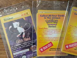 4x SEALED 1999 Pokemon Black Star Promo WB Movie Stamp PIKACHU DRAGONITE MEWTWO - Image 2