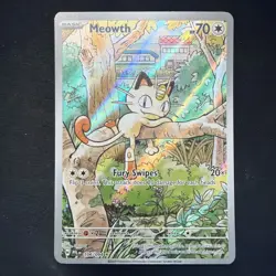 Pokemon TCG Meowth 106/094 Me02 Phantasmal Flames Illustration Rare Holo NM-M - Image 1