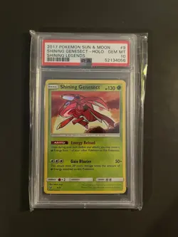 2017 POKEMON SUN & MOON SHINING LEGENDS #9 SHINING GENESECT-HOLO PSA 10 - Image 1