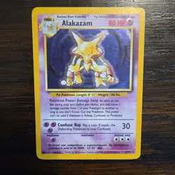 Pokemon Alakazam 001/102 Base Set Holo Rare 1999 Stage 2 80 HP - Image 2