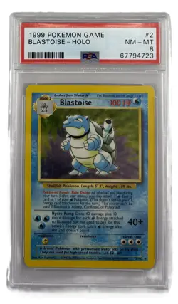 1999 Pokemon Base Set Blastoise #2 Holo PSA 8 NM-MT - Image 1