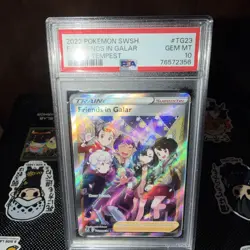 2022 POKEMON SWORD & SHIELD SILVER TEMPEST FULL ART/FRIENDS IN GALAR PSA 10 - Image 3