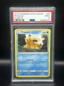 PSYDUCK 2019 Pokemon Sun & Moon #26 Team Up PSA 9 MINT ** FREE SHIPPING ** - Image 1