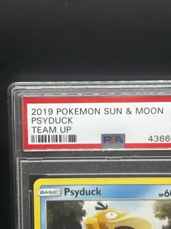 PSYDUCK 2019 Pokemon Sun & Moon #26 Team Up PSA 9 MINT ** FREE SHIPPING ** - Image 2