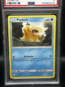 PSYDUCK 2019 Pokemon Sun & Moon #26 Team Up PSA 9 MINT ** FREE SHIPPING ** - Image 4