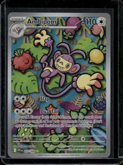 Ambipom 107/094 Illustration Rare Phantasmal Flames Pokemon Holo Near Mint - Image 1