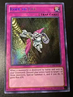 Yugioh - Rope of Life LCYW-EN147 1st Edition Secret Rare - Image 1