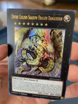 YuGiOh Divine Golden Shadow Dragon Dragluxion 1st Edition - Image 5