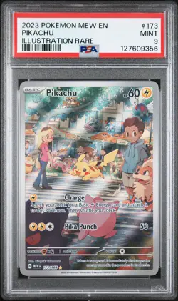2023 POKEMON MEW EN-151 ILLUSTRATION RARE #173 PIKACHU PSA 9 - Image 1