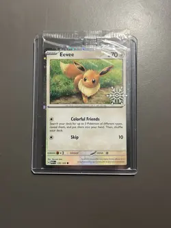 EEVEE 133/165 Pokemon Holiday Calendar 2025 Festive Stamp Promo Card SEALED - Image 1