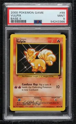 Vulpix Pokemon Base Set 2 PSA 9 MINT 2000 - Image 1