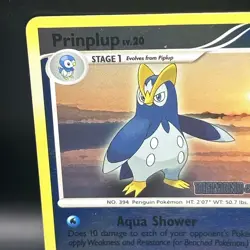 PRINPLUP Lv. 20 (58/130) Pokemon Diamond & Pearl Burger King Promo Reverse Holo - Image 2