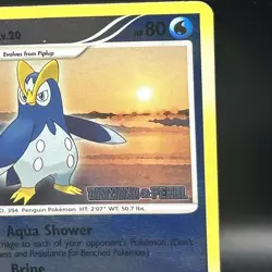 PRINPLUP Lv. 20 (58/130) Pokemon Diamond & Pearl Burger King Promo Reverse Holo - Image 3